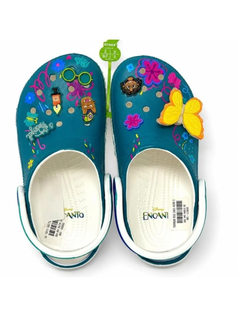 Crocs Kids Encanto Mirabel Disney Classic Clogs White J4 Womens 6 Slip-On Shoes